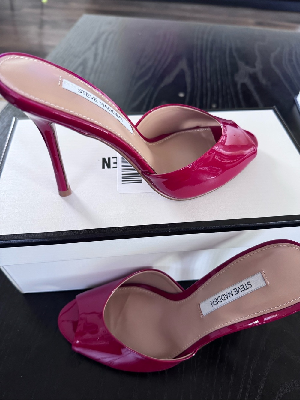 Steve Madden Red Patent High Heel Mule - Picture 8 of 8